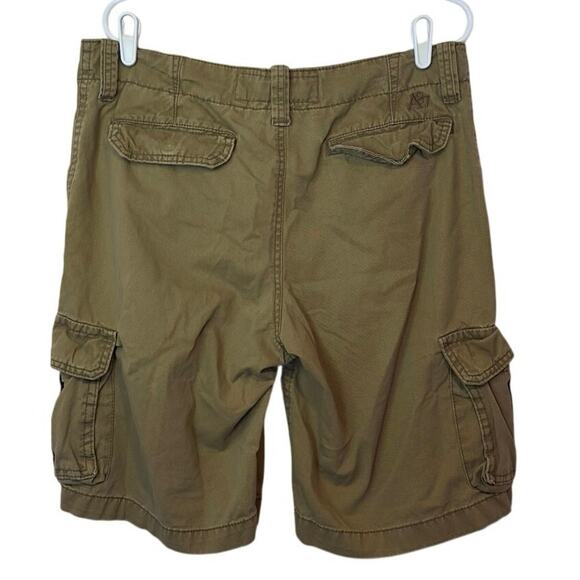 Aeropostale Mens Tan Cargo Shorts Size 34 Pockets Drawstring Utility Casual - Picture 2 of 13